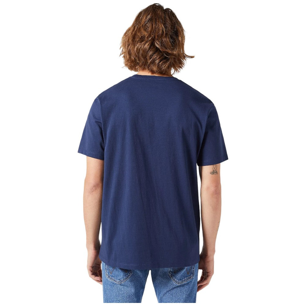 Wrangler t-shirt blu logo piccolo 112350434 T-shirt Wrangler