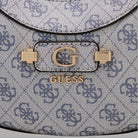 Borsa hobo Guess Lindsey nera con stampa 4G e logo frontale