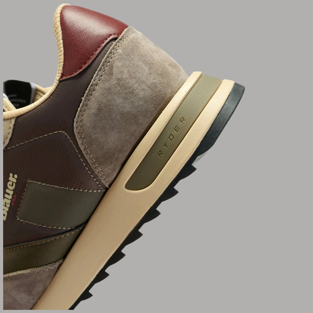 Sneakers da uomo Blauer in suede e mesh F6RYDER01