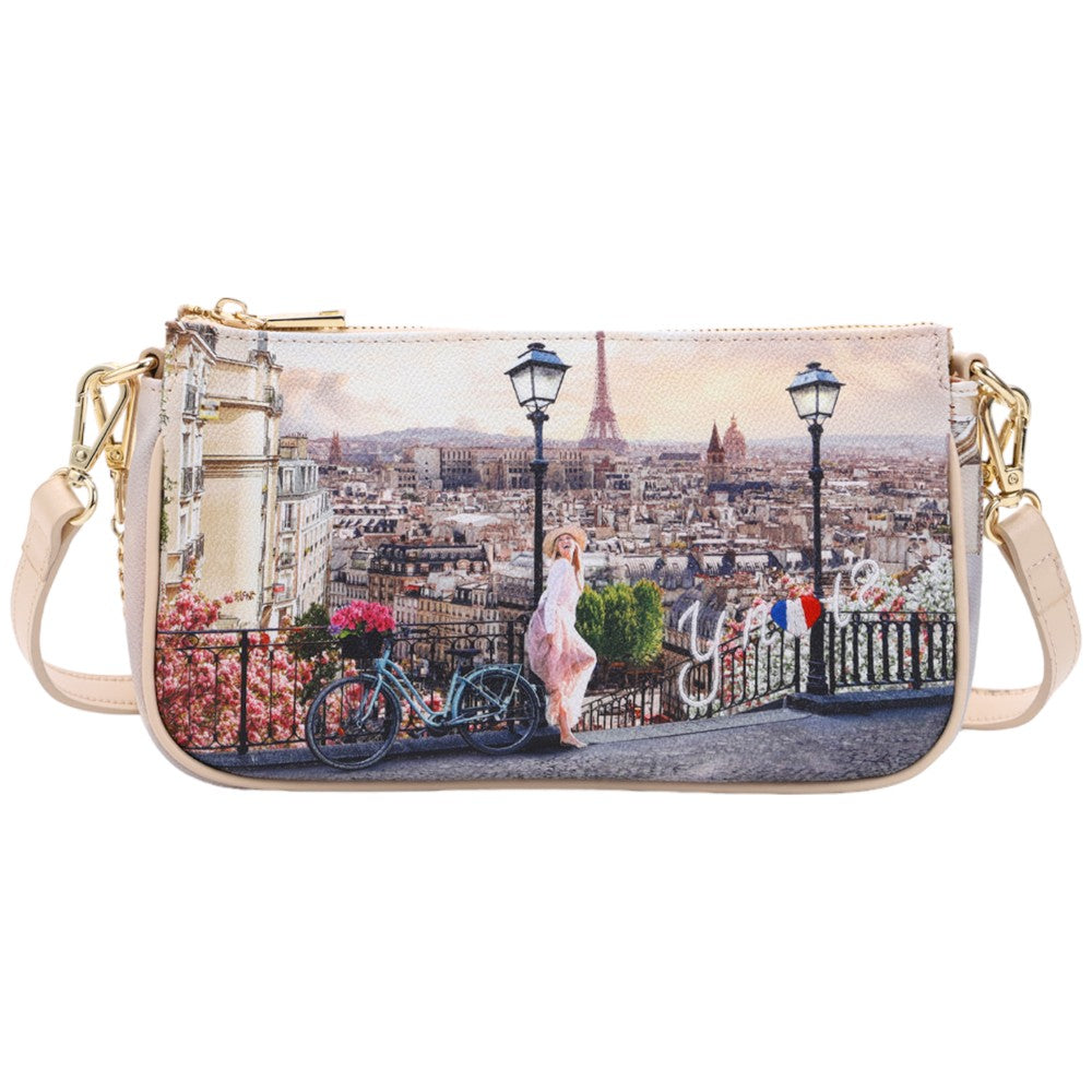 YNot borsa shoulder bag stampa Parigi Promenade YES623S4 Borse YNot