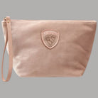 Beauty case pochette da donna Blauer F6DEBBY01/CLU rosa con logo ricamato, chiusura zip e tirante a mano