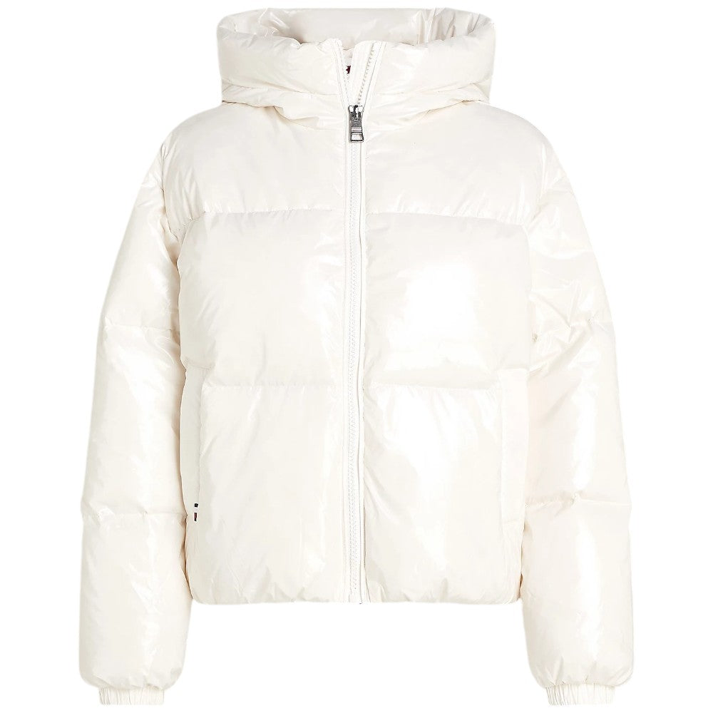 Tommy Hilfiger piumino lucido bianco avorio New York WW0WW43523 Giubbini Tommy Hilfiger