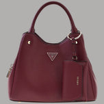 Borsa tote Guess Lorella small beige con stampa 4G e tracolla