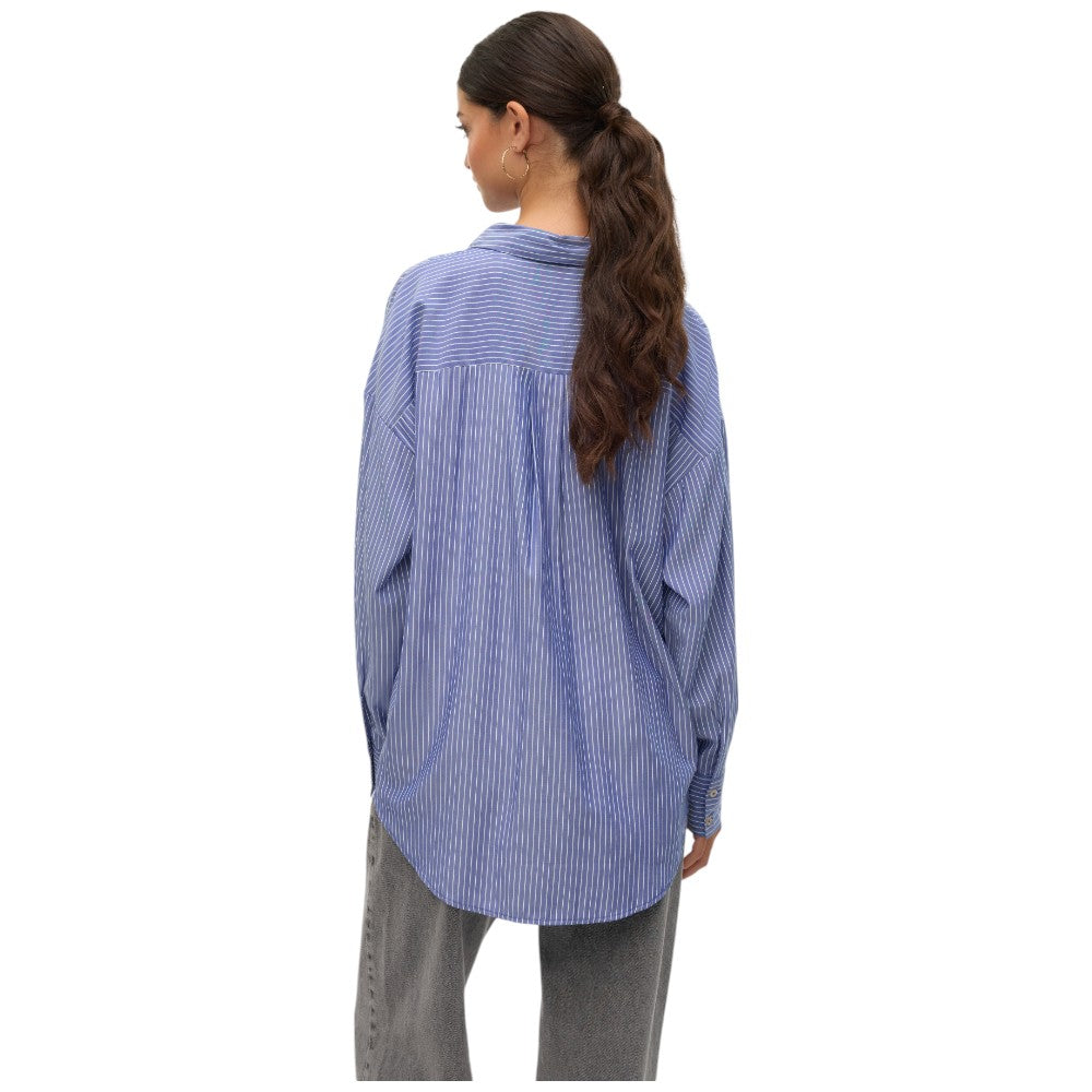 Vero Moda camicia oversize a righe blu Nora 10319825 Camicie Vero Moda