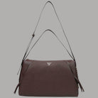 Borsa a spalla Guess Devon grande nera con stampa 4G e logo frontale