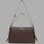 Borsa a spalla Guess Devon grande nera con stampa 4G e logo frontale