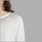 Pullover girocollo Relish con strass