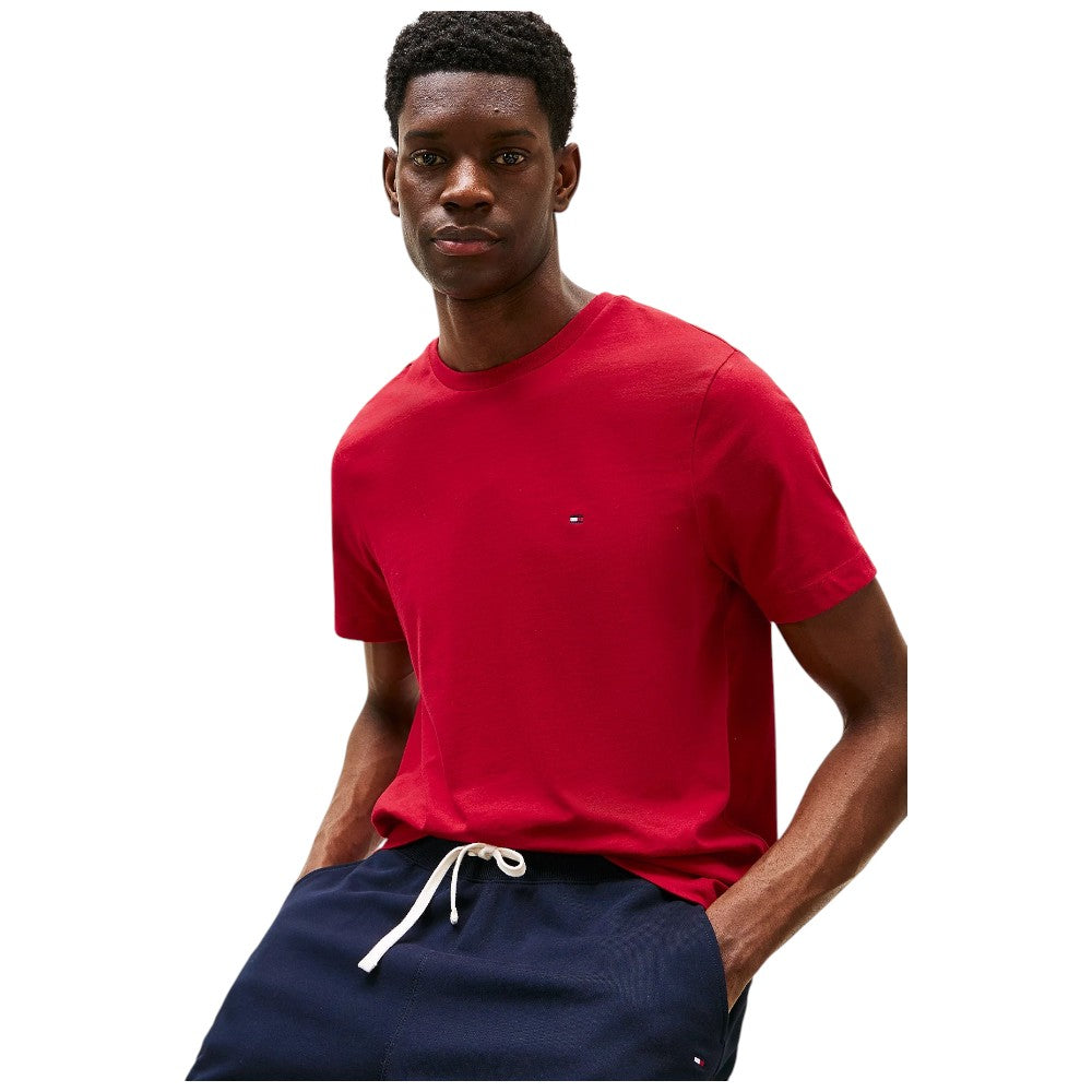 Tommy Hilfiger t-shirt rosso magma MW0MW39995XLD T-shirt Tommy Hilfiger