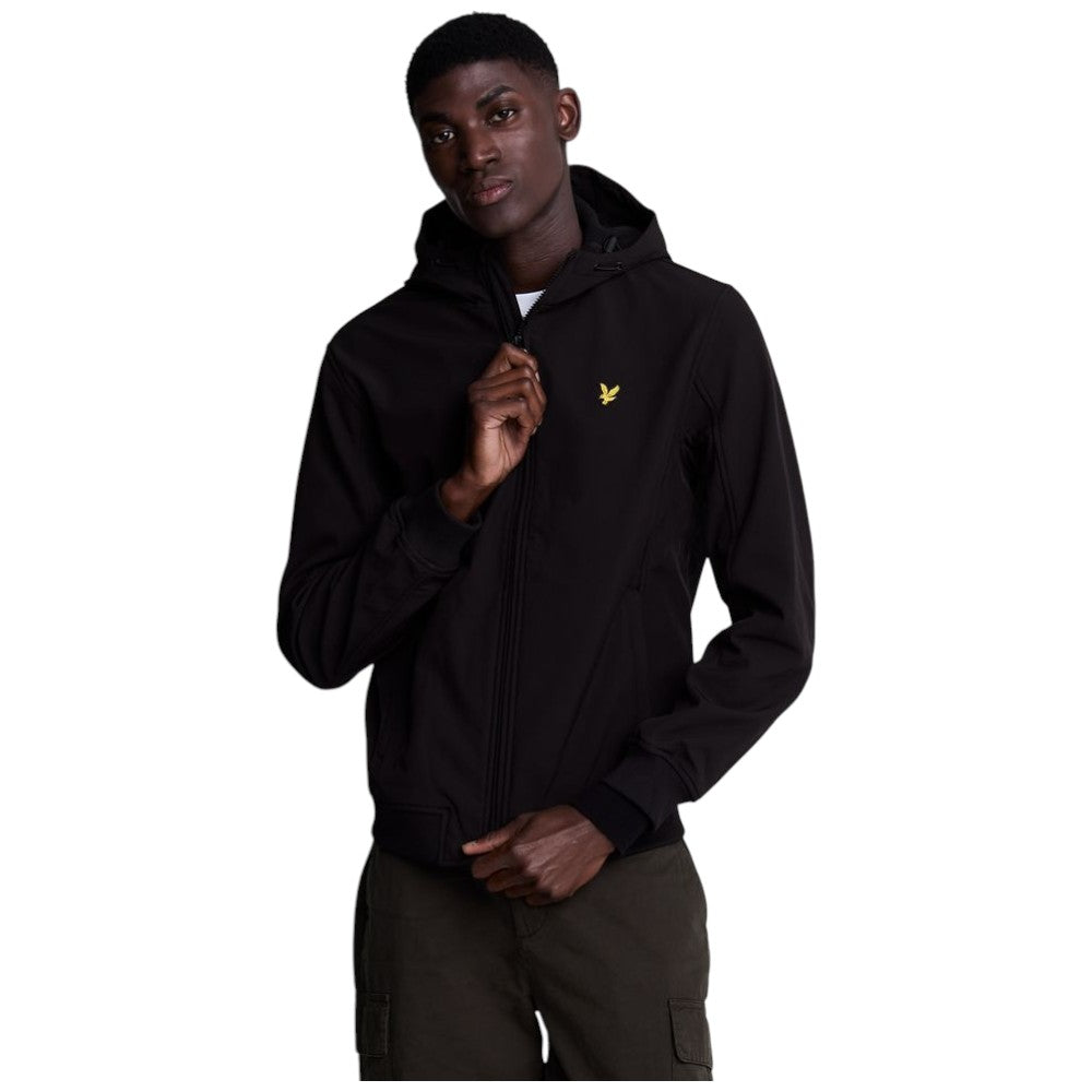 Lyle Scott giacca nera Fleece Back Softshell JK2110V Giubbini Lyle & Scott