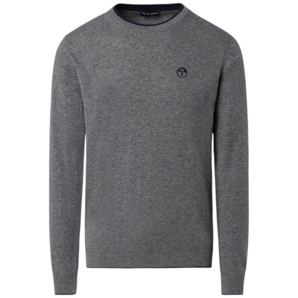 North Sails maglione pullover grigio in misto cashmere 699775 Maglieria North Sails