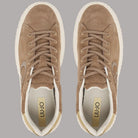 Sneakers Liu Jo Elodie 01 in pelle scamosciata albicocca con suola platform