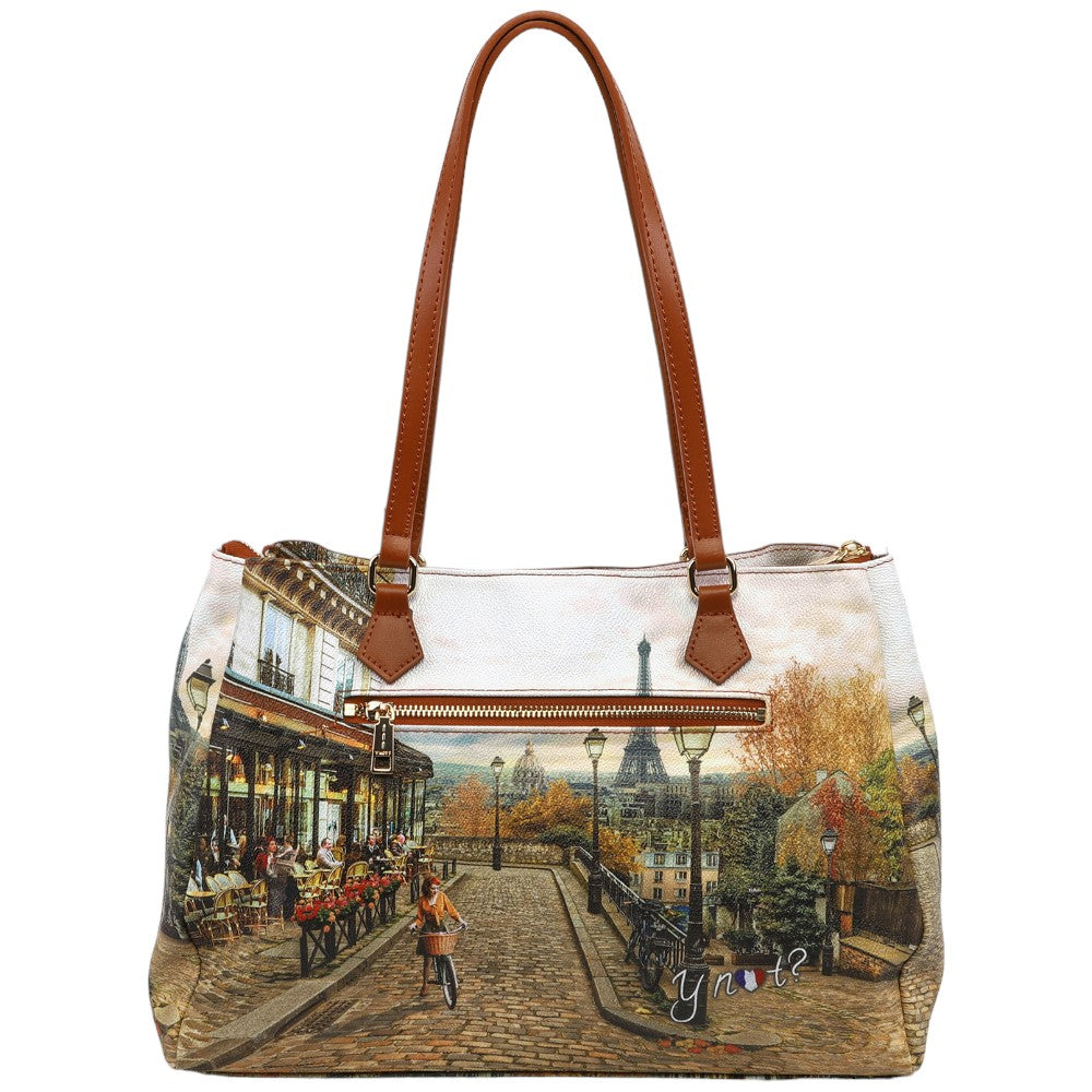 YNot borsa tote shopping stampa Romatic Paris YES594F3 - Prodotti di Classe