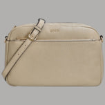 Liu Jo Borsa Tracolla Camera Case Effetto Bottalato con Zip Sabbia