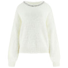 Guess maglione bianco con pietre ARISA W5BR58 Z3BH0 G1O6 Maglieria Guess