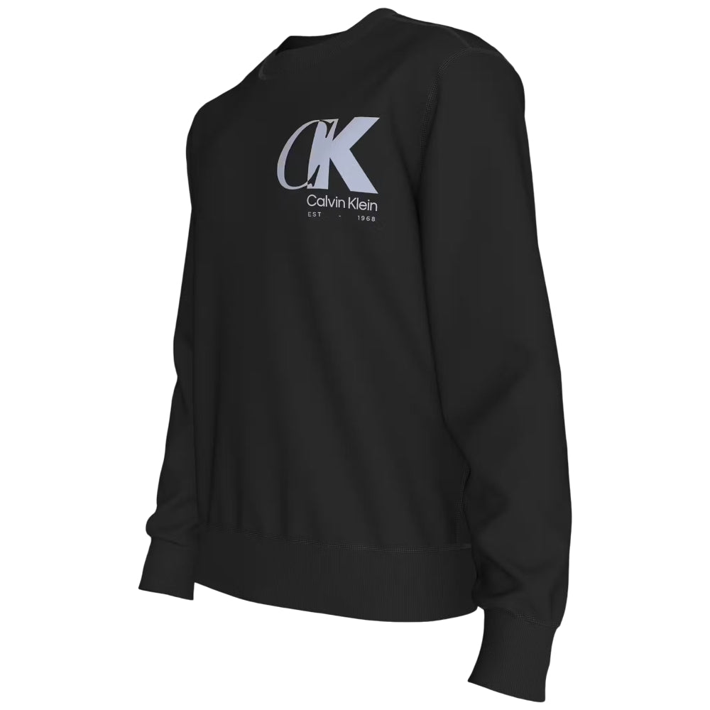 Calvin Klein felpa nera logo sul petto LV04LD243GUB1 Felpe Calvin Klein