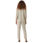 Vero Moda pantaloni in lino beige chiaro Jesmilo 10279691 Pantaloni Vero Moda