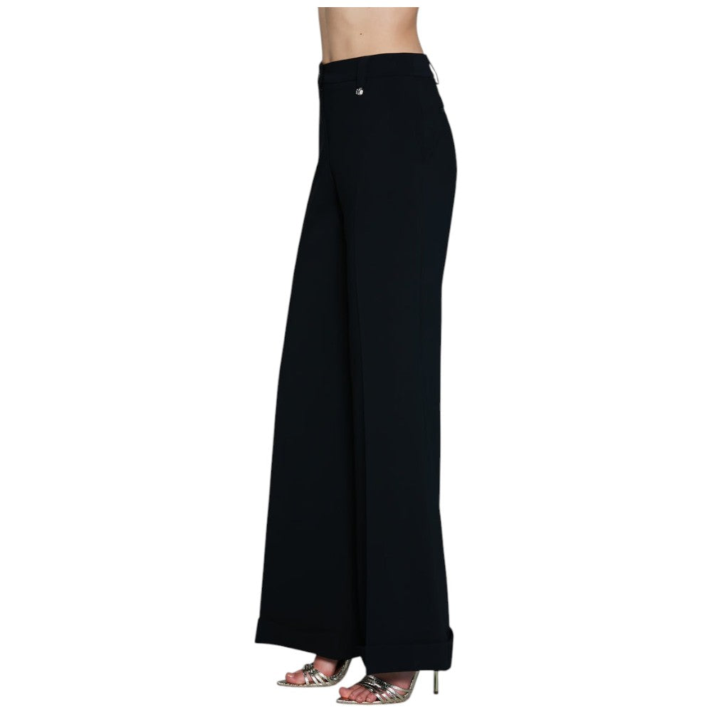 Relish pantalone palazzo nero PIOLO RCP2507006018 Pantaloni Relish