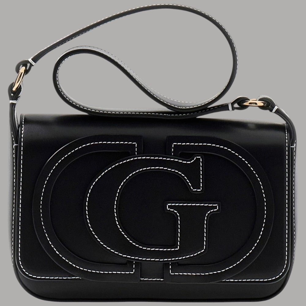 Borsa a spalla Guess Ruby nera con patta