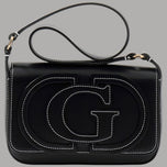Borsa a spalla Guess Ruby nera con patta