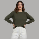 Pullover paricollo donna Vero Moda Doffy verde con texture a punto biscotto