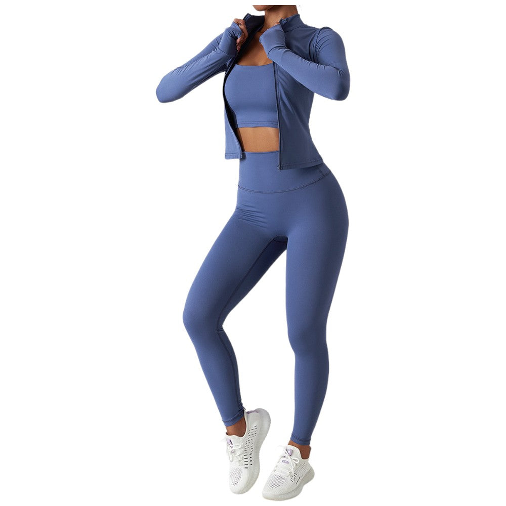 Sei G felpa blu con zip traspirante fitness palestra SEIGS002 - Prodotti di Classe