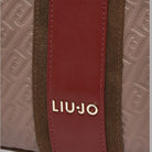 Borsa a mano Liu Jo piccola rossa con logo embossato e dettagli in pelle