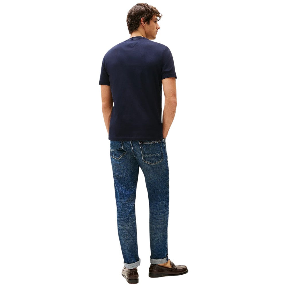 Tommy Hilfiger t-shirt blu logo centrale MW0MW38636DW5 T-shirt Tommy Hilfiger