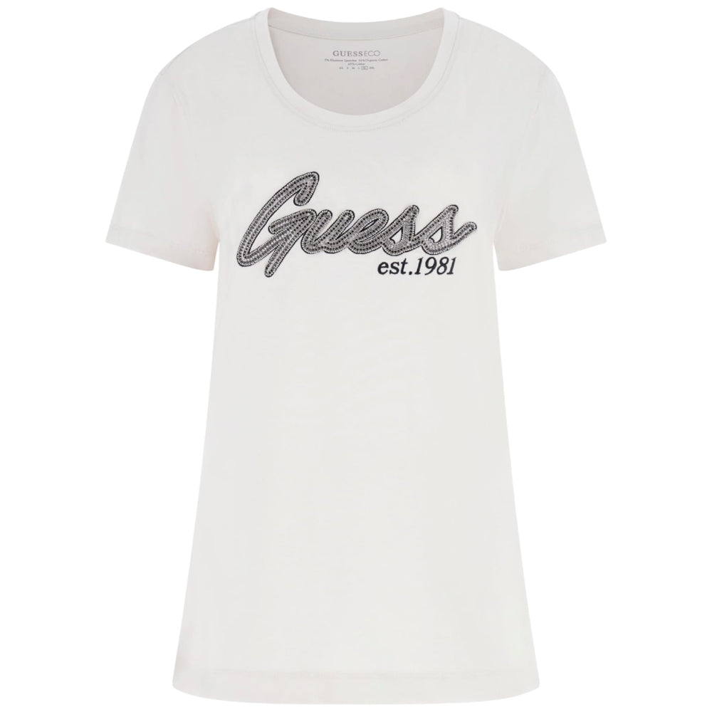 Guess t-shirt stone logo strass W5YI16J1314G9L9 Guess