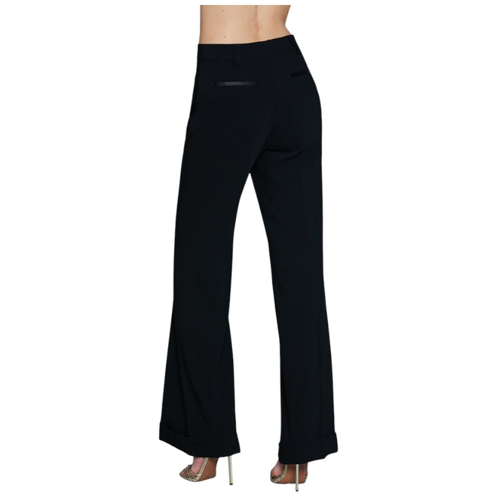 Relish pantalone palazzo nero PIOLO RCP2507006018 Pantaloni Relish