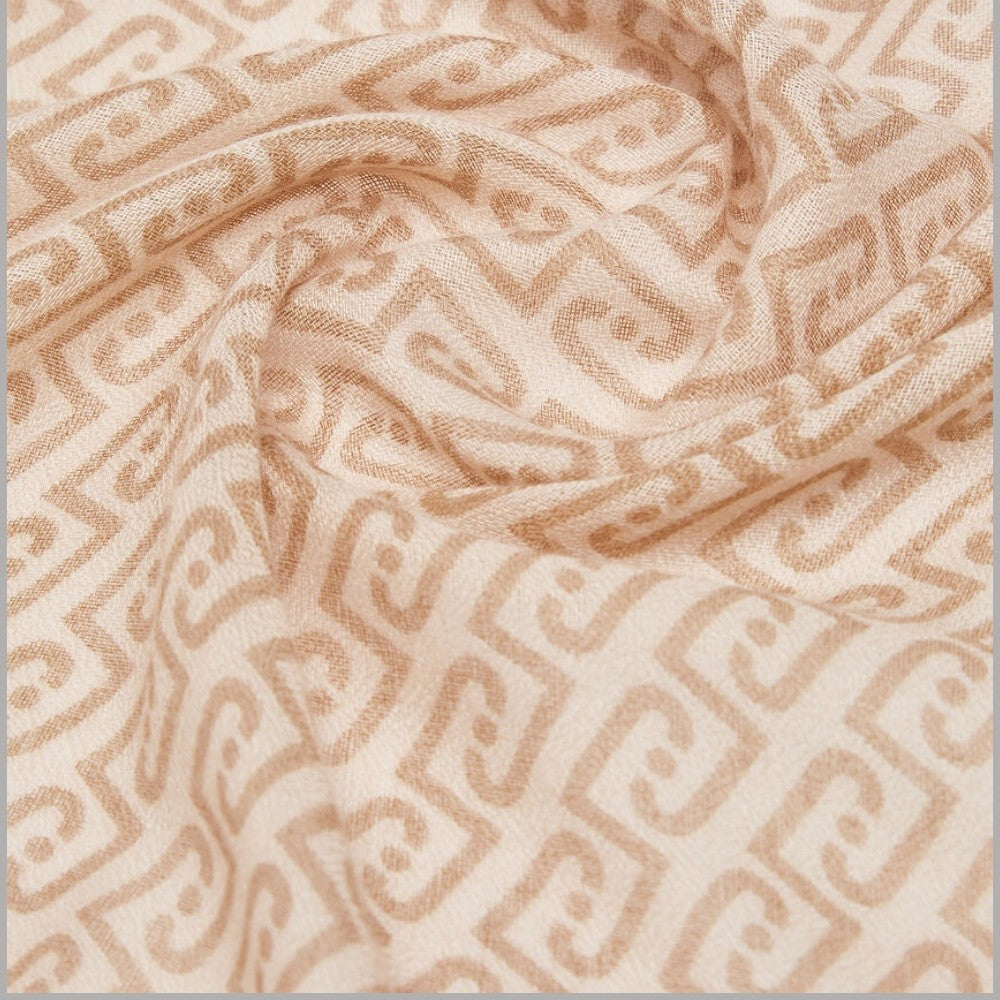 Liu Jo Sciarpa/Scialle 2F6063T2745 180x70 tessuto rosa con motivi geometrici a texture jacquard