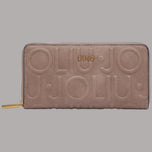 Portafoglio grande Liu Jo Mocha con logo a rilievo e chiusura con zip