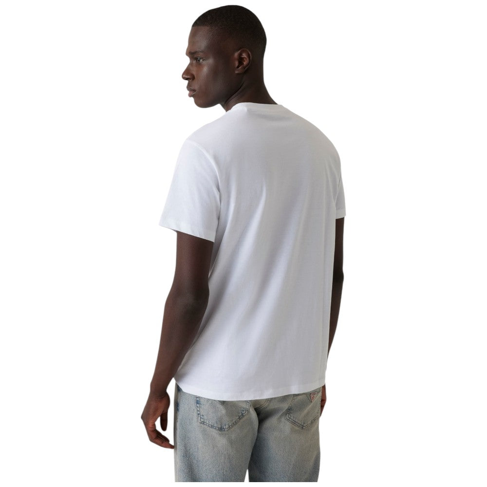Guess t-shirt bianca logo vertical M5RI01 KCHA1 G011 T-shirt Guess