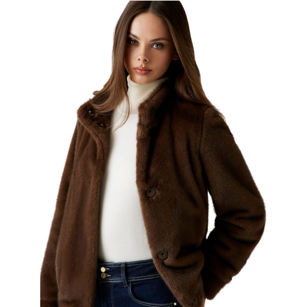 Guess giacca in pelliccia sintetica LUNA W5BL64 W3920 F18S Giubbini Guess