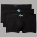 Calvin Klein boxer con logo monogramma grafico nero confezione 3 pezzi con dettagli logo sulla vita