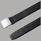 Calvin Klein cintura in pelle nera con fibbia a placca e emblem logo