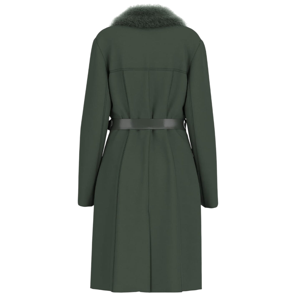 Guess cappotto verde con cintura NEW PATRICE W5BL25W2672A81B Guess