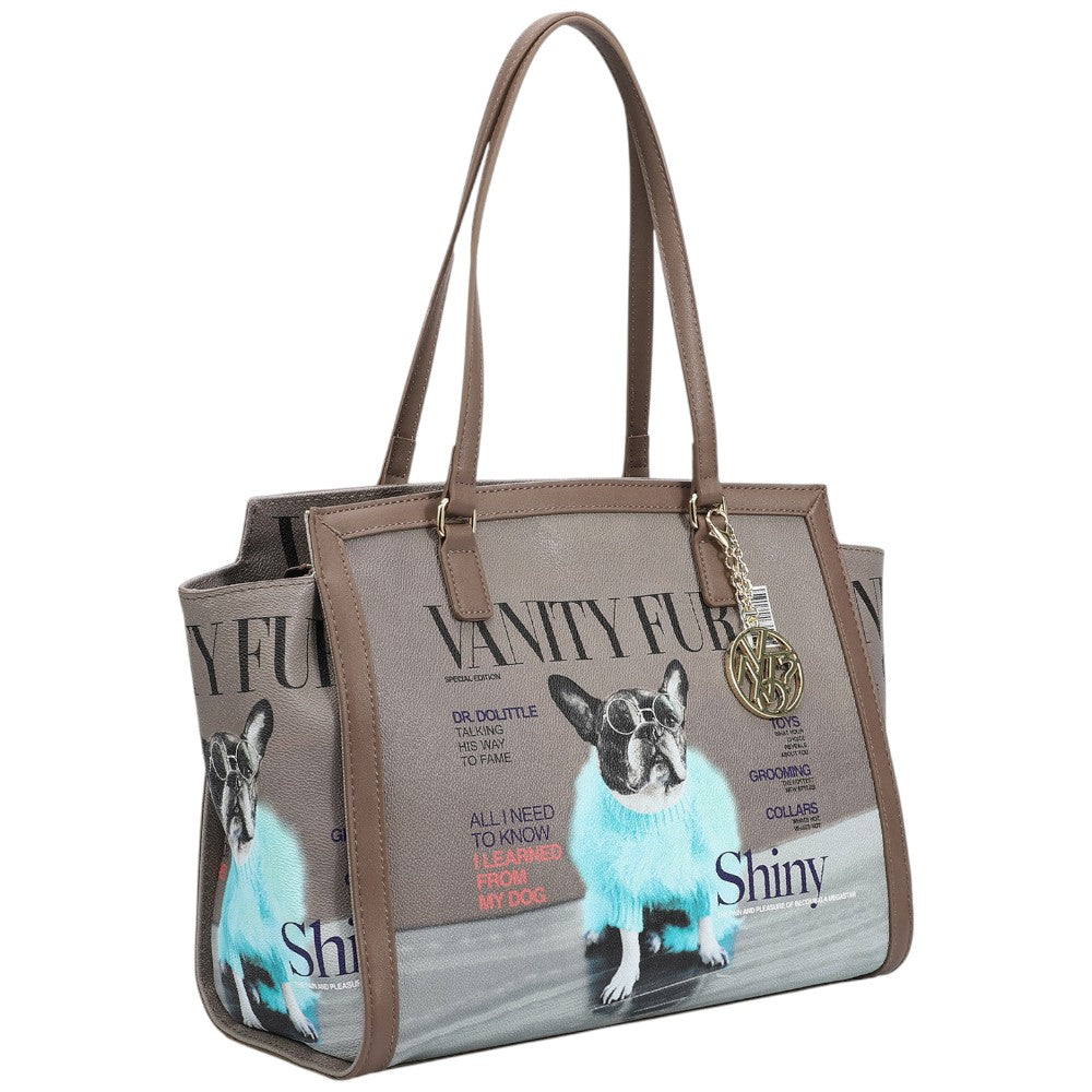 Ynot shopping bag linea Metro Chic stampa Vanity Dog MTC001F5 Borse YNot