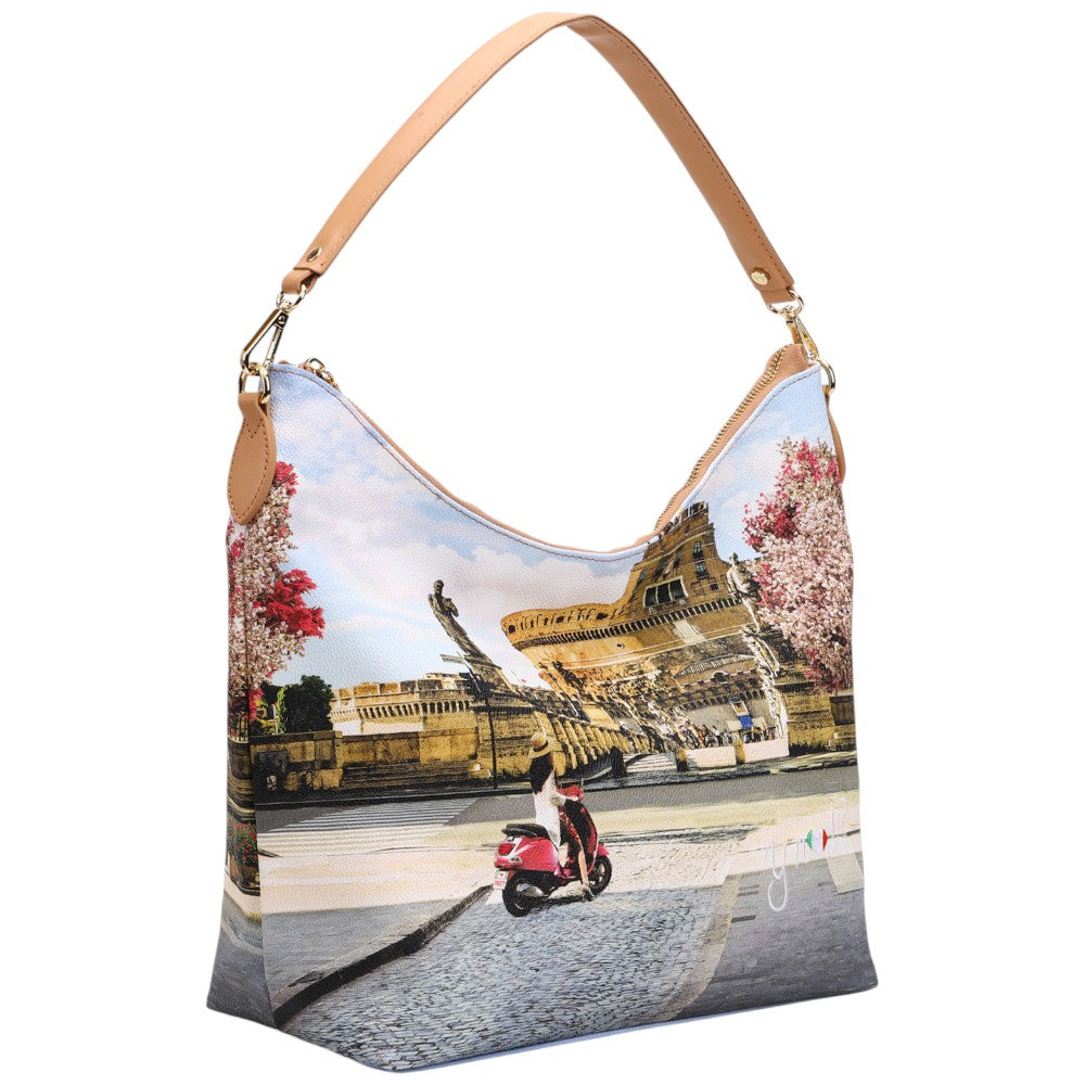 YNot borsa hobo bag stampa Roman Holidays YES618S4 Borse YNot