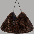 borsa Liu Jo grande in pelliccia sintetica leopardata marrone e nera con dettaglio nero.jpg