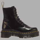Stivali platform Dr Martens Jadon in pelle Smooth neri con suola gialla
