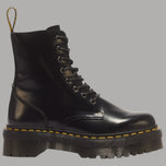 Stivali platform Dr Martens Jadon in pelle Smooth neri con suola gialla