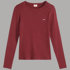 Levi's Hayes T-shirt maniche lunghe rossa con logo sul petto