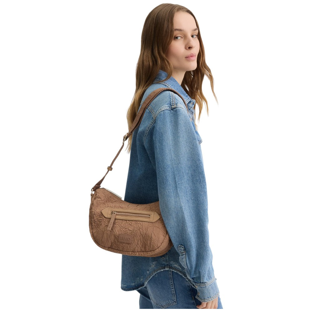 Liu Jo borsa a tracolla crossbody marrone in nylon TA5240T2902 Borse Liu Jo