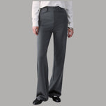 Liu Jo pantaloni regular fit in punto Milano grigio chiaro con texture liscia
