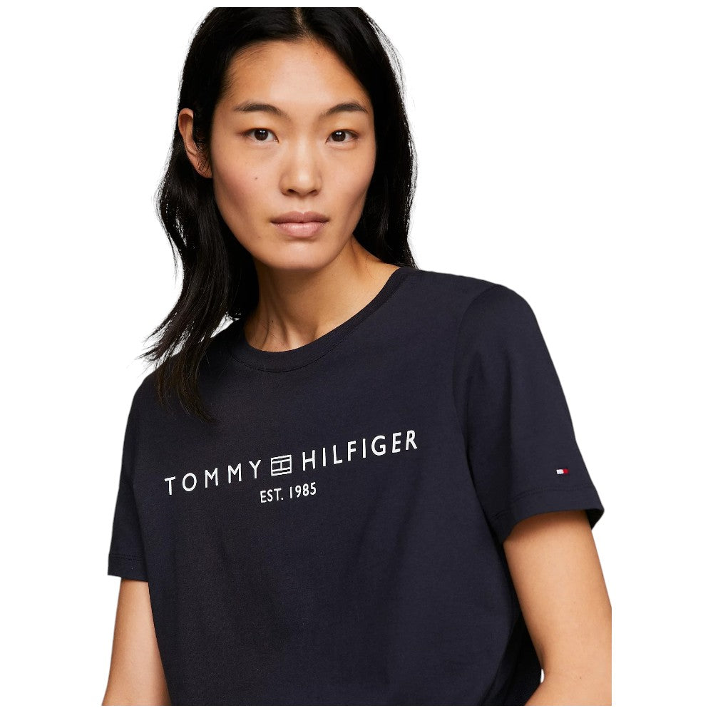 Tommy Hilfiger donna t-shirt blu WW0WW40276 T-shirt Tommy Hilfiger