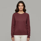 Vero Moda Pullover paricollo donna rosso con texture a maglia e dettaglio cuciture sul collo