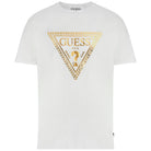 Guess t-shirt bianca logo oro Chain M5RI49 K9RM1 G011 T-shirt Guess