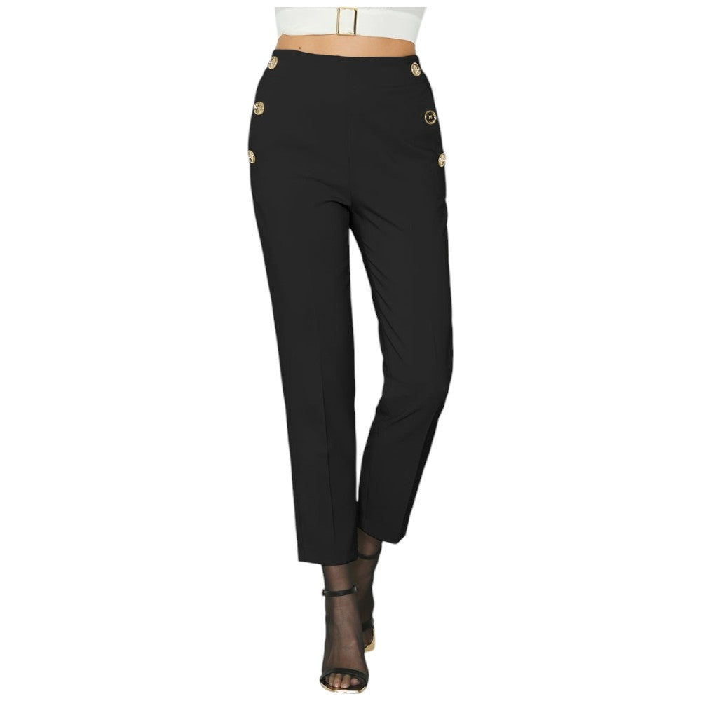 Relish pantalone nero vita alta con elastico PUENSUM_A RDA2407006052 Pantaloni Relish