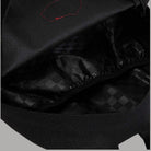 Zaino piccolo Vans Old Skool Grom VN000H56A2T dettagli interno con fodera checkered nero e liscia