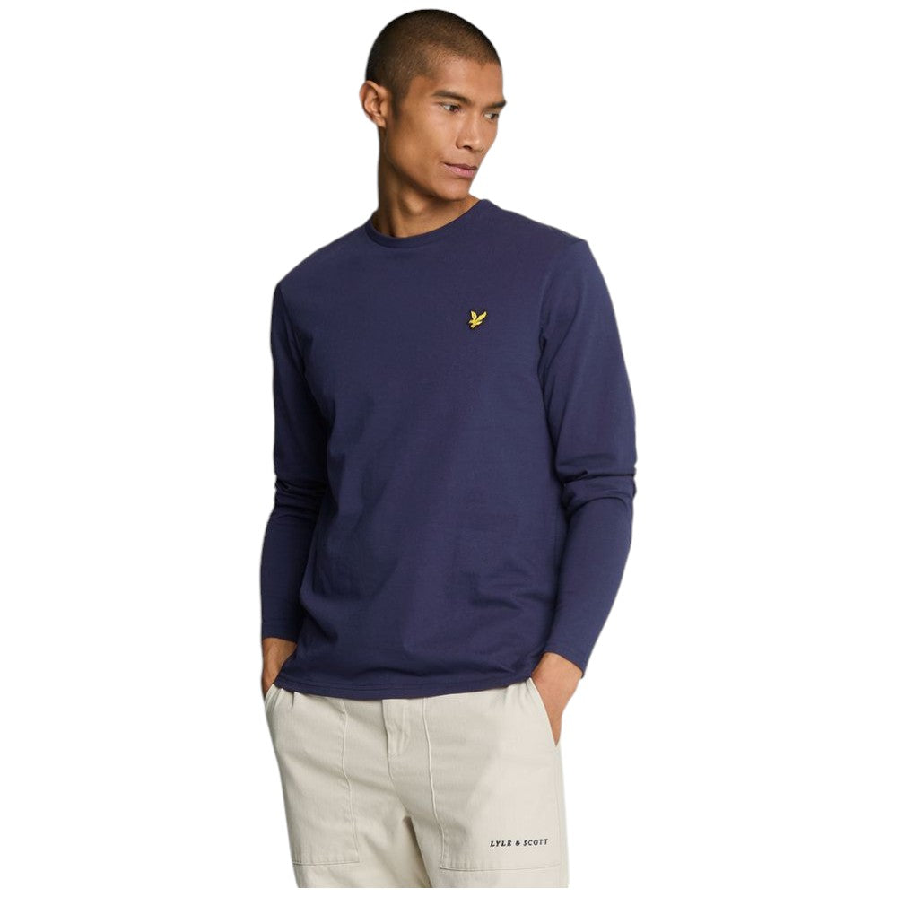 Lyle Scott t-shirt blu navy manica lunga TS512VOG T-shirt Lyle & Scott